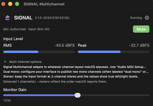 SIGNAL Multichannel metering